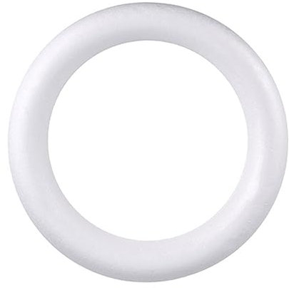 HOMSFOU Foam Garland Ring 30x5cm Solid DIY Craft Accessory for Handmade Party Decorations Wreath Making Suitable for Wedding and Holiday Crafts