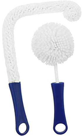 FOYTOKI 2 Pièces Nettoyage pour Bouteilles Flexible de Goupillons pour Carafes Verres Gourdes Outils Efficaces pour Éliminer Taches Saleté