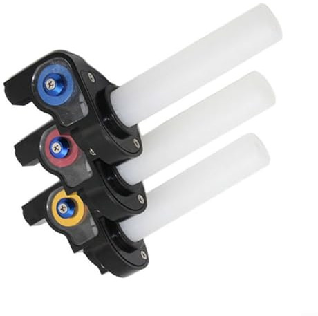 Fauhapyway Manopola acceleratore rapido per moto, in lega di alluminio, controllo del gas per scooter, ciclomotore, bici da corsa, accessori per manubrio (rosso)