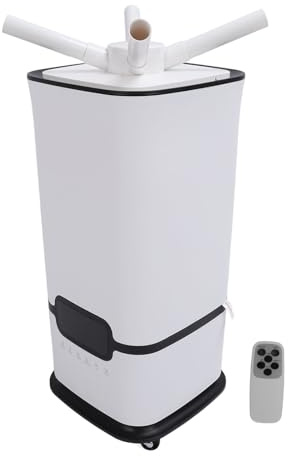 Luocute Humidificador Industrial, Tank de Agua de 16L 3 Placas de Atomización de Tiempo de Ultrasonido de Tiempo Inteligente Difusor de Ultrasonido con Control de (Enchufe de la UE)