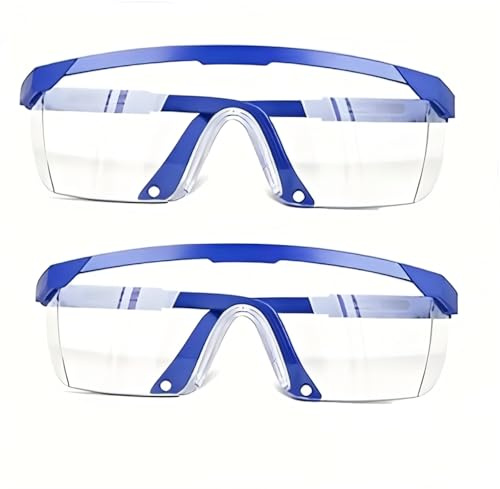 KARELLS Skyddsglasögon, 2 st arbetsskyddsglasögon, skyddsglasögon, anti-dimma, UV-skyddsglasögon, helglasögon för målning, arbete, bågar, byggplats