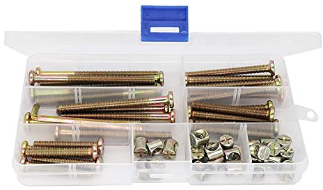 Kit De Repuesto Tornillos Para Cuna Y Cama Bebé M6x40mm/ 50mm/ 60mm/ 70mm/ 80mm Tornillos Cabeza Hueca Hexagonal Tuercas Cilíndricas Pernos Surtido Tuercas