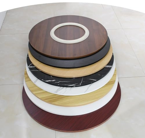 KGPGNYMYHA Plateau Tournant De Table Grand Plateau Tournant en Bois 60cm 70cm 80cm Plateau De Service Rotatif pour Table À Manger Table À Manger(Marble Black,50cm (20 inches))