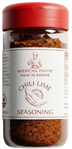 American Pantry Premium Mezcla de especias Chili Lime, 185g/6,5oz | Realza tacos, fajitas, maíz y fruta fresca. Con lima ácida, chile y sal marina. Hecho en UE.