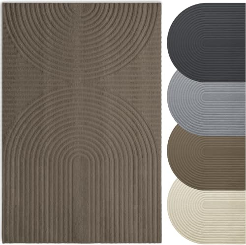 Twinzen - Felpudo Entrada Oeko-Tex 50x80 cm Interior Exterior, Marrón | Retiene suciedad y humedad · Superficie absorbente · Lavable en lavadora · Oeko-Tex certificado