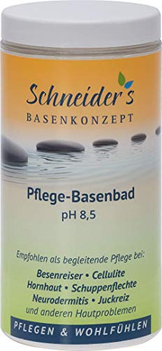 Schneider's Pflege-Basenbad 600g | Handmade in Germany | Von Heilpraktikern entwickelt | Basisches Badesalz zur Entsäuerung für samtweiche Haut | Unterstützt die Entgiftung mit pH 8,5