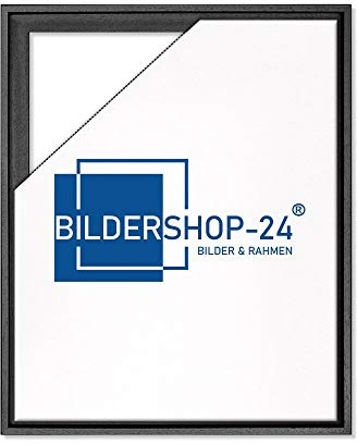 Bildershop-24 Schattenfugenrahmen Hamburg 20x20cm Schwarz (matt lackiert)
