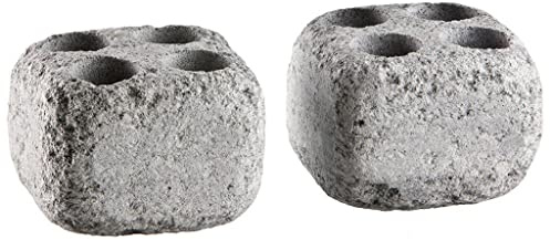 Hukka Design Dampfsteine aus Speckstein für den Saunaofen -Höyrykivet- Löcher: 20 ml x 4, 2 Stück