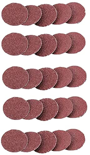 Lot de 25 Disques Abrasifs de Ponçage Rotatifs de 50 mm pour Ponceuse à Changement Rapide - Grain 24