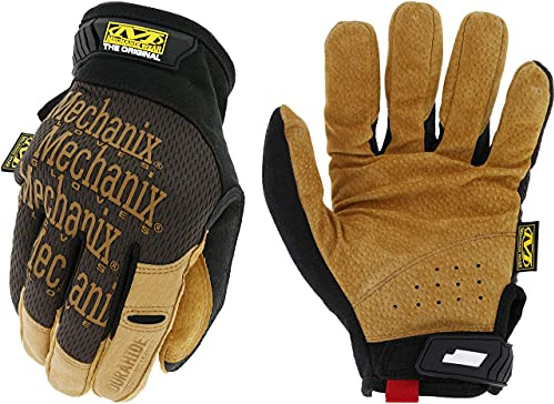 Mechanix Wear Original® Leather - Guantes de trabajo (mediano, marrón/negro)