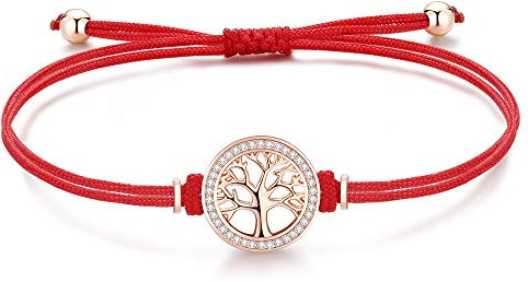 Jrêveinfini Lebensbaum Armband Silber 925 Damen Mädchen, Personalisierte Geschenke für Frauen Mama Mädchen mit Geschenkbox, Verstellbar 14+9 cm