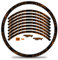 Finest Folia 16-teiliges Set Felgenrandaufkleber Sticker für Fahrrad Felgen im Racing Design Komplett Set für 27 29 für Rennrad Mountainbike MTB Laufrad RX024 (Neon Orange, Glanz)