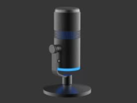 Anker PowerCast M300, microfono USB per PC, qualità della voce in streaming, giochi, Twitch, Youtube, uscita cuffie, controllo guadagno e mute, compatibile Plug and play per dispositivi