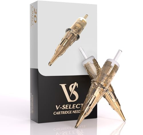 EZ Tattoo Nadeln - 20 Stück #10 (1RL) Bugpin Round Liner Tattoo Cartridge Nadeln für Tattoo Maschine und Tattoo Pen - V SELECT