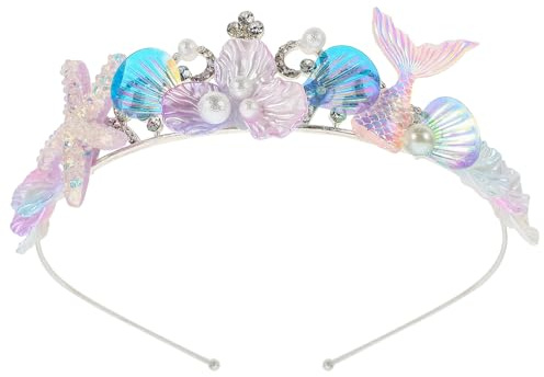 Beaupretty Meerjungfrau Haarschmuck Muschel Stirnband Mit Strass Haarklammer Für Kinder Kostüm Party Cosplay Haarschmuck Haarband Meerjungfrau Kostüm Zubehör