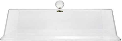 Couvercle de dôme à gâteau rectangulaire, couvercle transparent for assiette alimentaire, cloche à gâteau, couvercle de présentation de dessert, plateau de service, support de plat à fromage, tente al