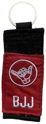 Porte-clés OSS Combat Sports BJJ pour Jiu Jitsu brésilien Tous classements de ceinture BJJ Cadeau Porte-clés, Ceinture noire, 10 cm
