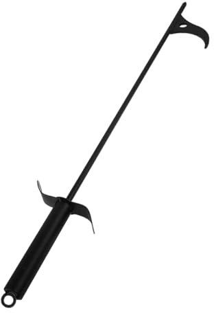 TOPBATHY Robuste Kaminzange Aus Stahl Mit Ergonomischem Griff Hitzebeständig Und Langlebig Verlängertes Design Für Sicheren Halt Vielseitiges Feuerzangen-tool Für Außen-feuerstellen Und Cam