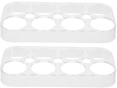 Operitacx 2 recipientes para para frigorífico, 8 rejillas, organizador de de plástico para frigorífico, organizador de cocina, transparente, bandeja para para, soporte