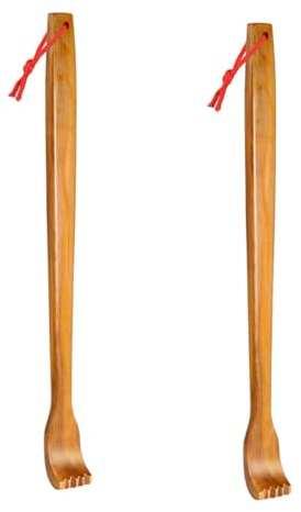 2 Stück Holz Rückenkrallenkratzer für Rückenmassagegeräte | Glatte Kanten, Kompakte Aufbewahrung, Körperkratzer Massagegeräte für Nacken und Rücken