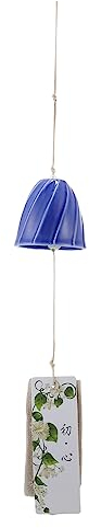 Happyyami 1stück Japanische Keramik Windglocke Handgefertigter Windspiel Für Auto Balkon Garten Dekorative Klangspiel Für Glück Und Segenswünsche Mit Zufälliger Schrift
