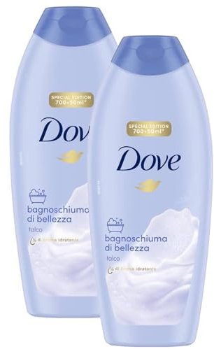 Dove Bagnoschiuma Di Bellezza Talco 750 Ml (2, Unità)