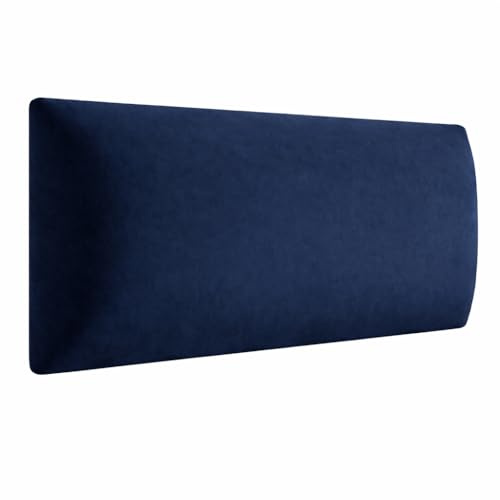 Angelo - Panneau mural rembourré - Panneaux muraux 3D pour lit - Coussin mural - Panneaux rembourrés - Panneaux rembourrés - Panneaux rembourrés muraux - Bleu foncé 70x50 - Panneaux rembourrés