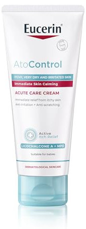 Eucerin AtoControl Acute Care Cream 100ml, Gentle Moisturiser to Target Acute Effects of Atopic Dermatitis, Dry Skin Moisturiser for Softer Skin, Soothes Dry, Itchy and Irritated Skin