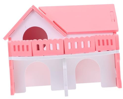 BUGUUYO Hamsterversteck Haus Aus Strapazierfähigem Kunststoff Rosa Hamster-schlafhaus Mit Gemütlichem Nest Sicherer Rückzugsort Für Zwerghamster Und Kleintiere Widerstandsfähiges Kleintier