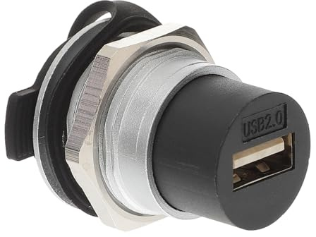 MOLUCKFU USB 2.0 Einbaustecker Unterputz mit Abdeckung Weiblich Weiblich Durchgangsanschluss Silber Einbaukupplung für PC Laptop Mediaplayer