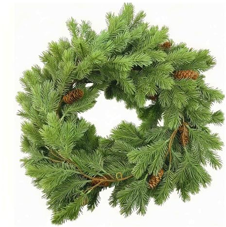 Weihnachtsgirlande Tannengrün Künstlich, 195 cm Spritzguss Tannengirlande mit Tannenzapfen, Weihnachtsgirlande für Kamin, Treppengeländer, Türrahmen & Party, Feiern