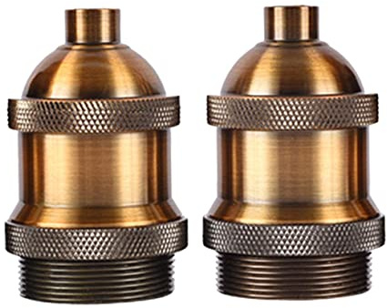 Gatuida 2pièces Douille Vintage Pour Ampoule à Vis Lot De Supports De Lampe Rétro Doré Antique Adaptés Pour Éclairage Suspendu Diy Et Décoration Industrielle