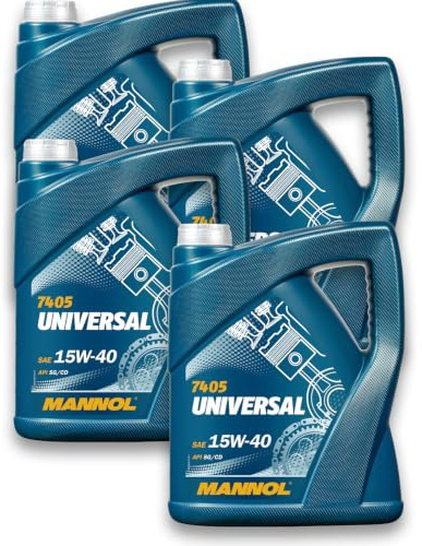 4x 5L Universal 15W-40 passend für ACEA A3/B4 VW 505 00 502 00 501 01 500 00 MB 229.3 229.1