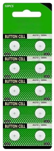 Lot de 10 piles bouton alcalines 1,5 V AG10 189 389 390 LR1130 LR54 pour montre, jouet de voiture, télécommande