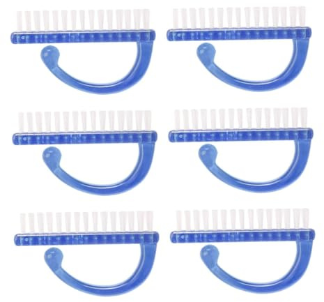 Alipis Nail Cleaning Brushes Practical Fingernail Scrub Tool 6pcs for Manicure Use Soft Plastic Bristles to Keep Nails Clean for Manicure Lovers