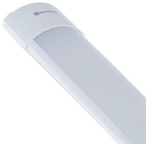 M mimotec - Pantalla LED Lineal Batten Con Led Integrado 40W, 4800 lúmenes, Color Luz CCT regulable (Blanco Cálido, Neutro y Frío), 120 cm, Cable De Conexión Incluido.