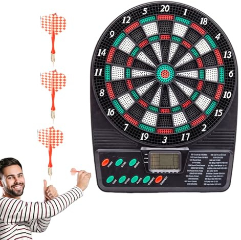 Set Di Freccette Elettroniche Sportive - Tabellone Segnapunti Digitale Per Freccette | Bersaglio Con Punteggio Automatico Con Display LCD | Bar Entertainment Home Amici Che Riuniscono