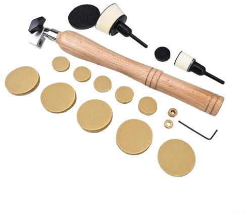 Asso - Kit di 55 utensili per levigatrice a ciotola con piastre di supporto a gancio e anello, mandrini da 2,5 cm e 5,1 cm, interfaccia in schiuma morbida per la lavorazione del legno, 50 dischi