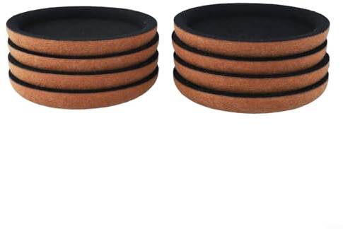 Set di 8 feltrini per mobili, per sedie, tavoli e letti, diametro 90 mm e 127 mm, riduzione del rumore (8,9 cm)