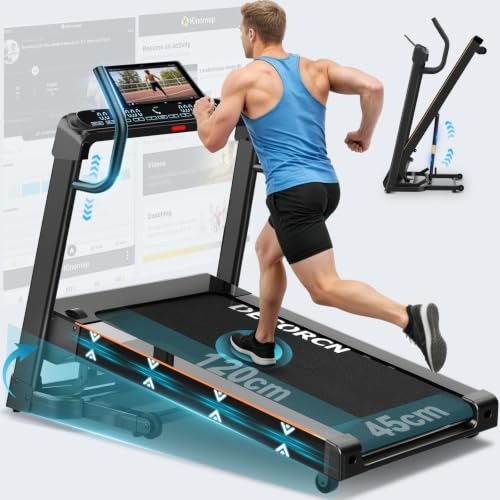 DECORCN Treadmills for Home Foldable,4.5HP,20 Level Auto Incline,150KG Duty