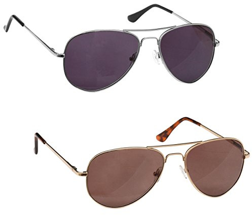 OPULIZE Die Lesebrille Unternehmen Silber & Gold Sonnen-Leser Wert 2er-Pack UV400 Herren Damen SS8-89 +2,50