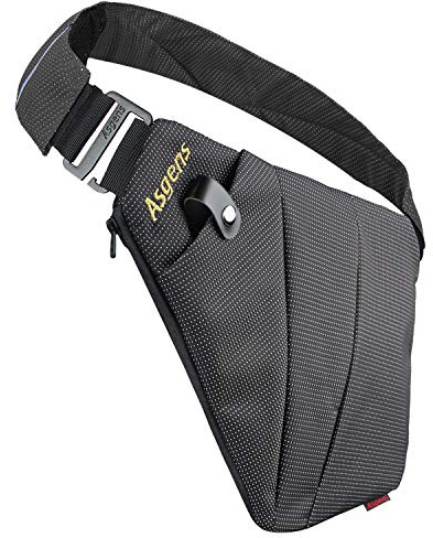 Asgens Multi-Purpose Anti-Thief Hidden Security Underarm Shoulder Armpit Messenger Chest Portable Backpack for Phone Money Passport Tactical Bag (Black/Right Hand)