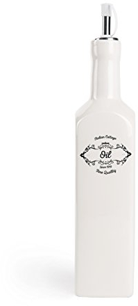 Excelsa Fine Quality Oliera, Ceramica, Bianco, 6 x 6 x 31 cm