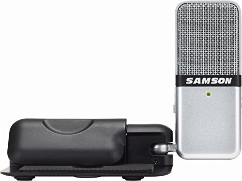 SAMSON Go Mic SAGOMICHD - Microfono a condensatore USB portatile, con clip, colore: Argento