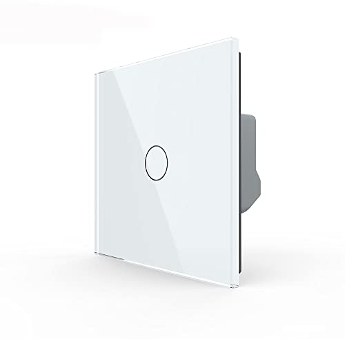 Touch Dimmer Lichtschalter Glas Blende Touchscreen VL-C701D-11 in weiß Phasenabschnittsdimmer Kompatibel mit LIVOLO