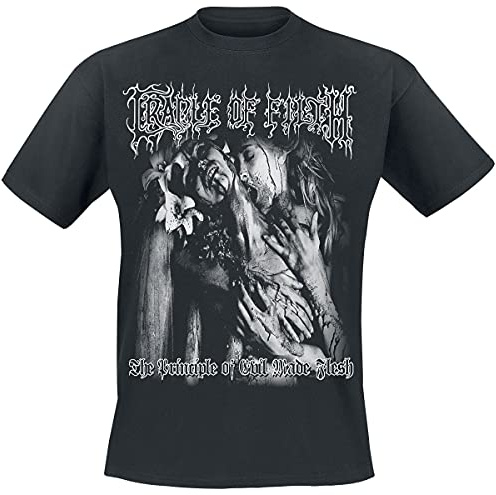 Cradle of Filth T Shirt Supreme Vampiric Evil Band Logo Official Mens Black L