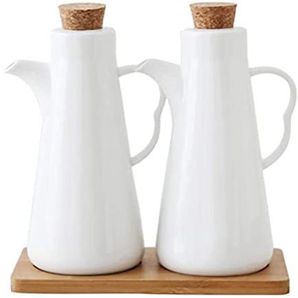 480 ml Ölspender Flasche-Sojasauce oder Essig Menage mit Keramik Tischplatte Olivenölspender Flasche-Marmor Keramik Abendessen Flüssigkeit Gewürzspender (2,B)