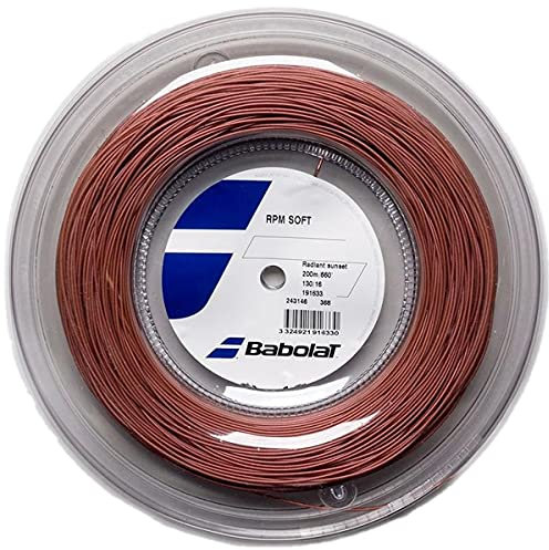 Babolat 17 g String (Reel) RPM Soft Radiant Sunset Tennisseil 17 g (Spule) Erwachsene Unisex Sonnenuntergang strahlend