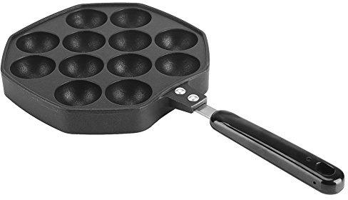 Poêle à Griller Takoyaki à 12 Cavités, Plaque de Poêle à Griller Takoyaki Antiadhésive en Aluminium Boule de Poulpe/moule à Crêpes pour la Fabrication de Boules de Crêpes