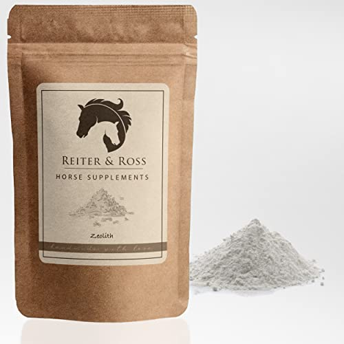 Reiter&Ross Zeolith, fein gemahlen, Zusatzfuttermittel für Pferde, 100% rein & natürlich, plastikfrei verpackt, 1000g/1kg